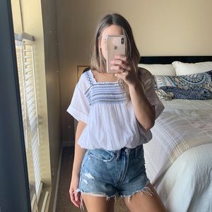 Free People Embroidered Top